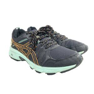 Asics Gel-Venture-7 Womens Size 7.5  Trail Running Shoes Black & Mint